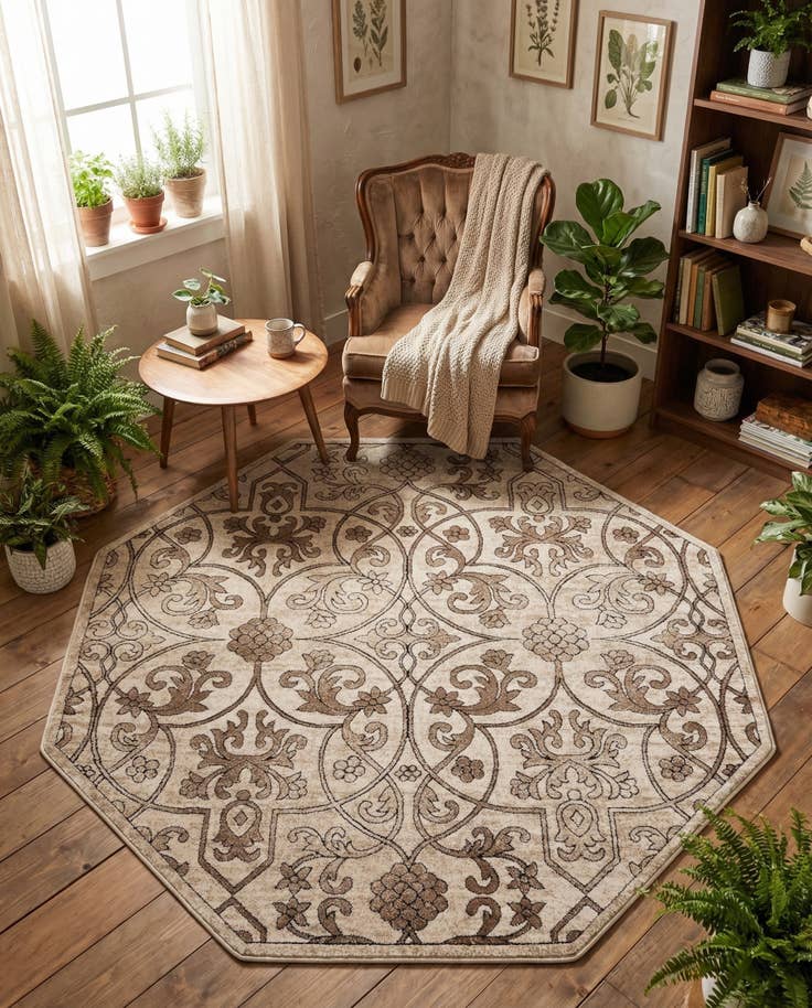 Detail image of 6' x 6' Himalaya Octagon Rug