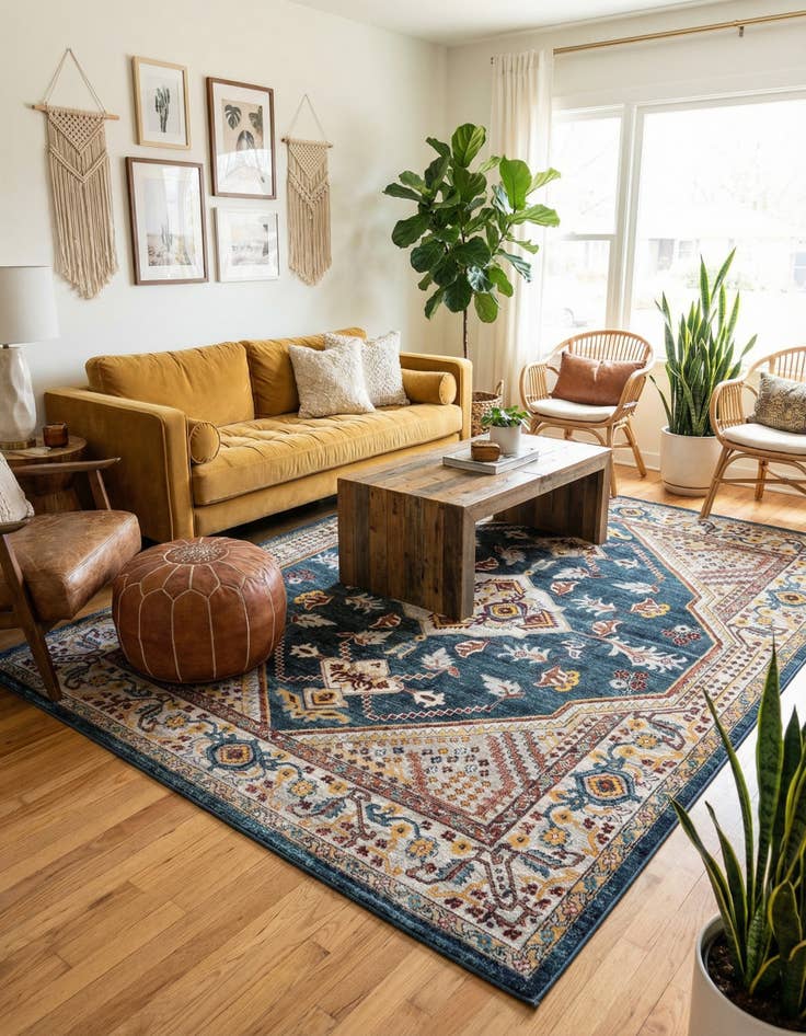 Detail image of  7' 10 x 10' Kamala Washable Rug