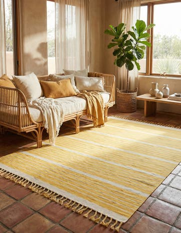 9' x 12' Hand Woven Chindi Cotton Rug