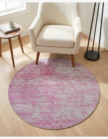 Pink Asha Round Rug