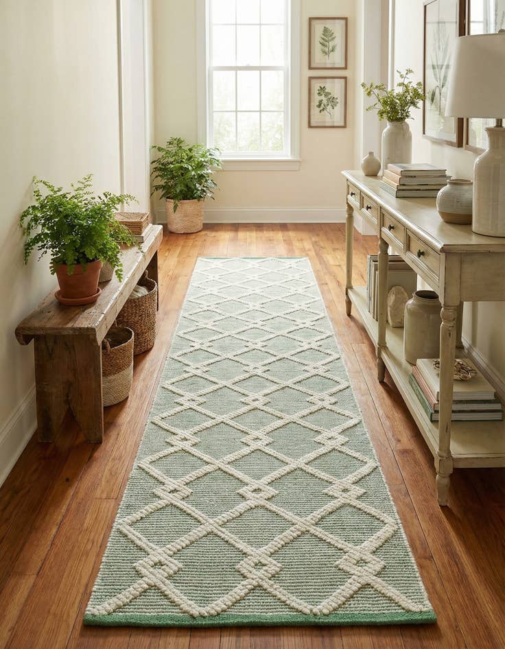 Detail image of 2' x 8'  Hand Knotted Jill Zarin Dorset Runner Rug