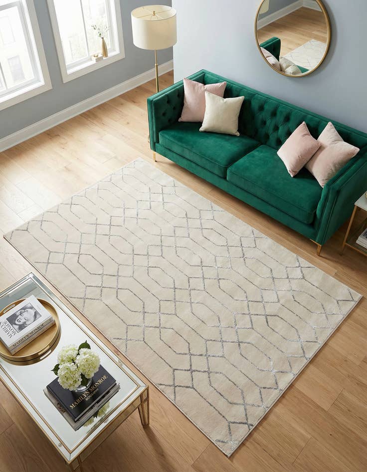 Detail image of 5' 3 x 8' Marilyn Monroe&trade; Glam Trellis Rug