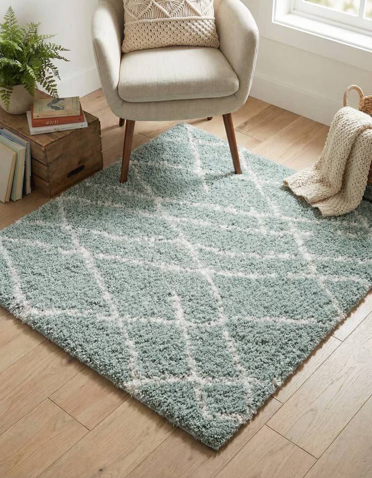 Detail image of 4' x 4' Soft Touch Shag Square Rug