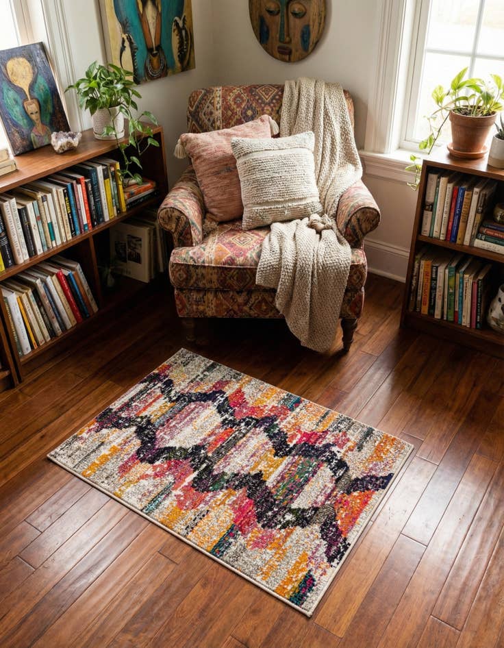 Detail image of 2' 2 x 3' Washable Vivid Rug