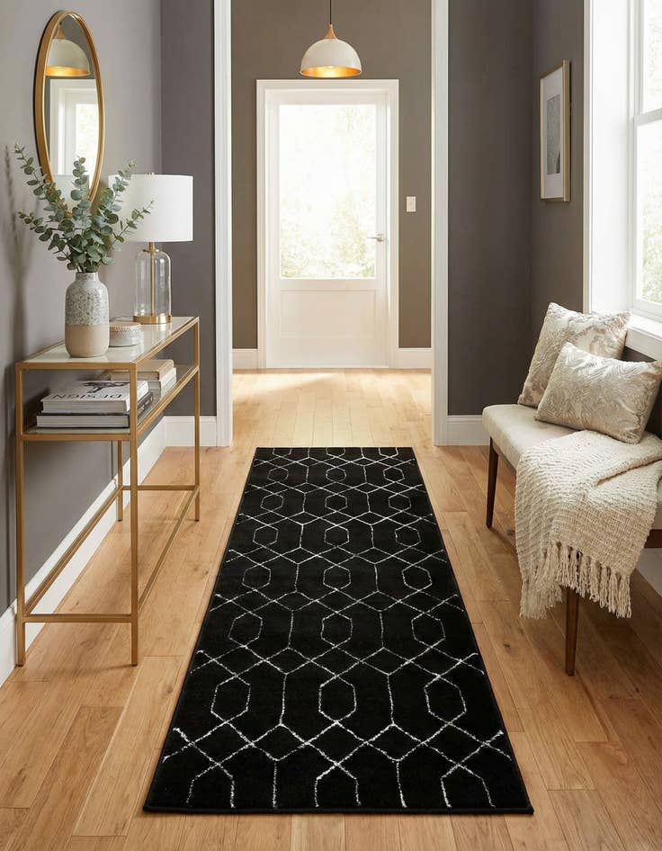 Detail image of 2' x 6' Marilyn Monroe&trade; Glam Trellis Runner Rug