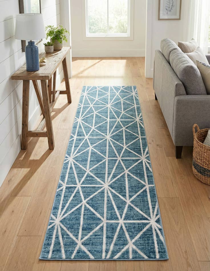 Detail image of 3' x 10' Lattice Trellis Runner Rug
