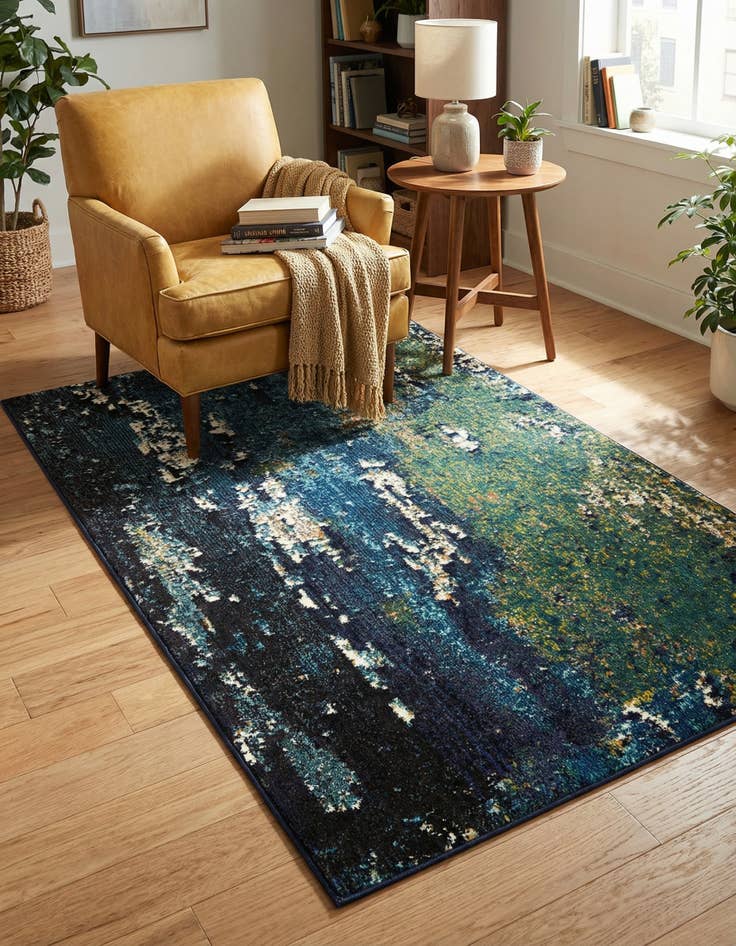 Detail image of 3' 3 x 5' 3 Washable Hyacinth Rug