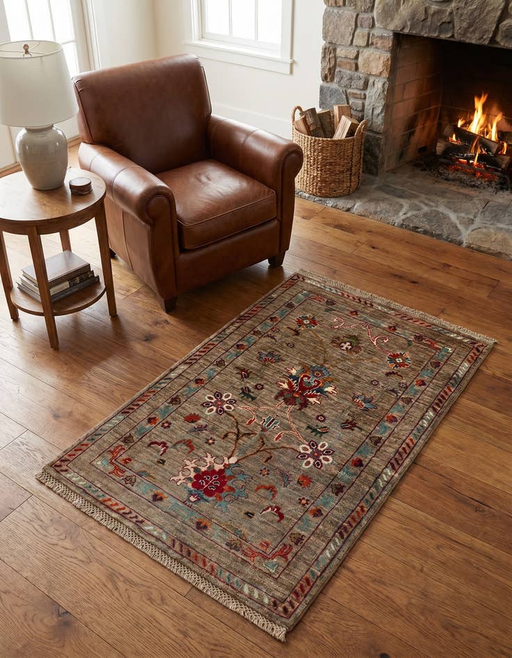 Detail image of 2' 9 x 4' 2 Hand Knotted Ariana Ziegler Rug