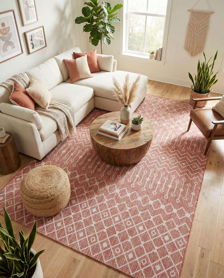 10' x 14' Easy-Clean Trellis Indoor / Outdoor Rug