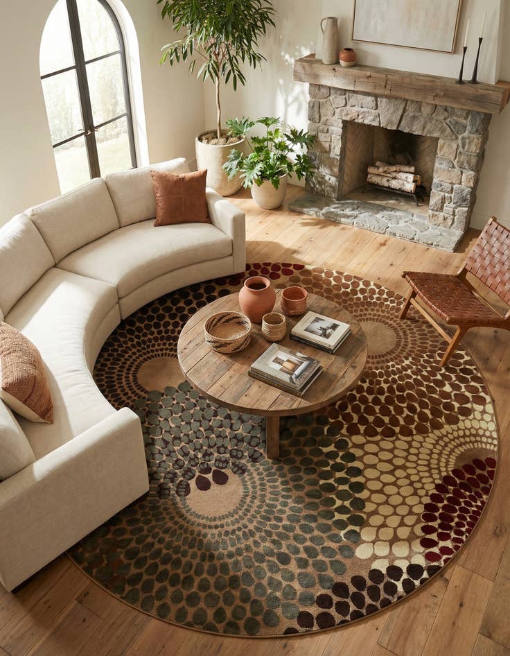 Detail image of 10' x 10' Coffee Shop Round Rug