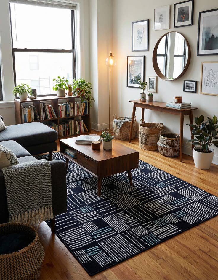 Detail image of 5' 3 x 8' Hanahan Rug