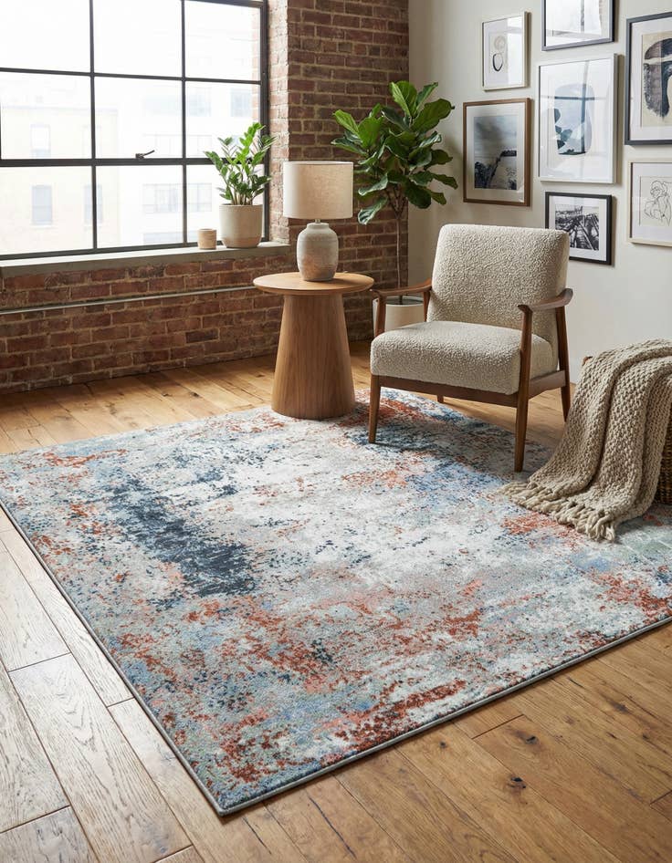 Detail image of 5' 3 x 5' 3 Kamala Washable Square Rug