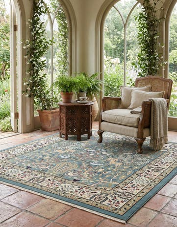 7' 10 x 7' 10 Nain Design Square Rug