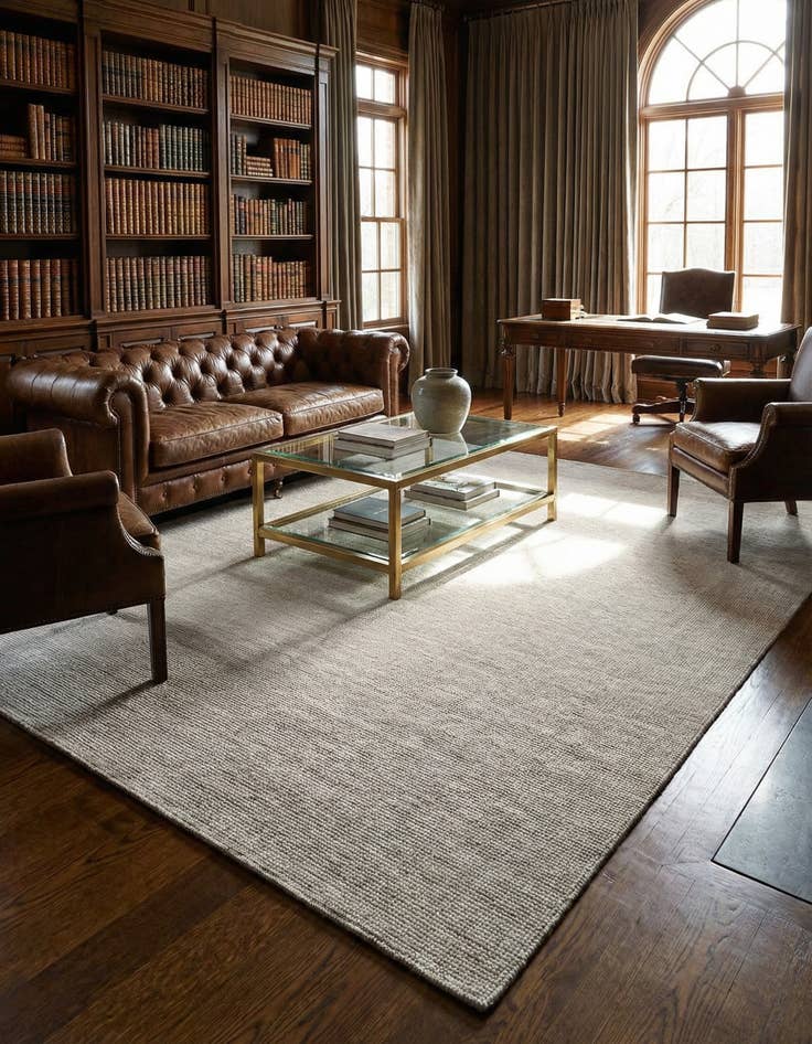 Detail image of 6' 1 x 9'  Hand Woven Jill Zarin English Manor Farmhouse Wool Rug