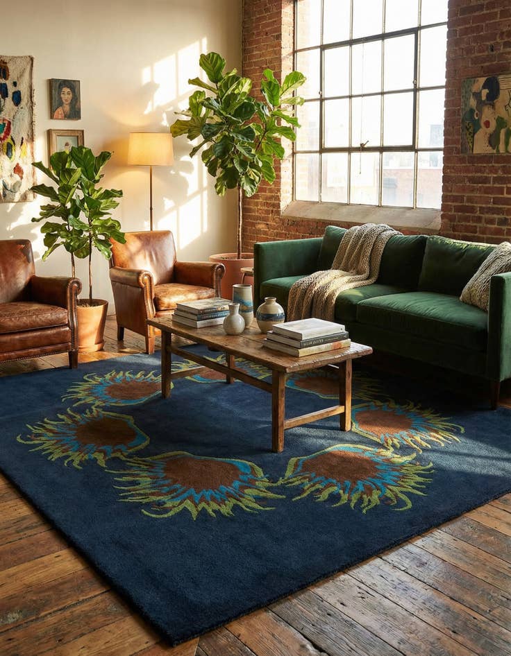 Detail image of 7' 4 x 7' 7 Luna Wool Square Rug