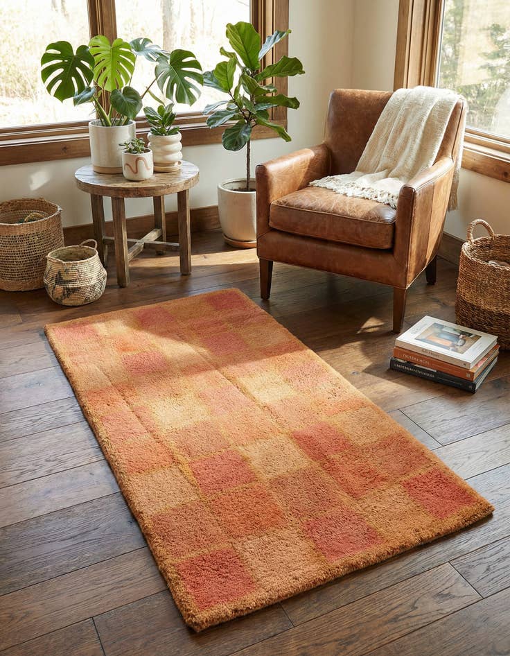 Detail image of 2' 5 x 4' 7 Hand Knotted Kashkuli Gabbeh Wool Rug