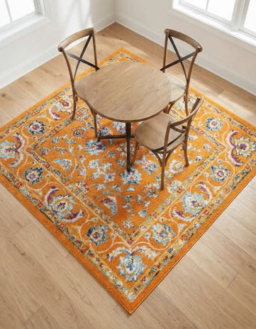Orange Aurelia Square Rug