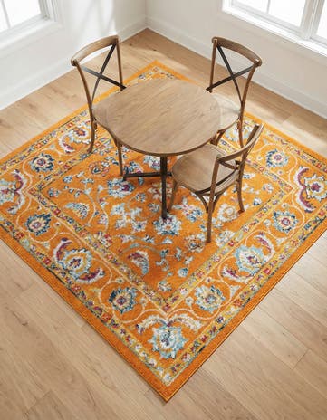 Orange Aurelia Square Rug