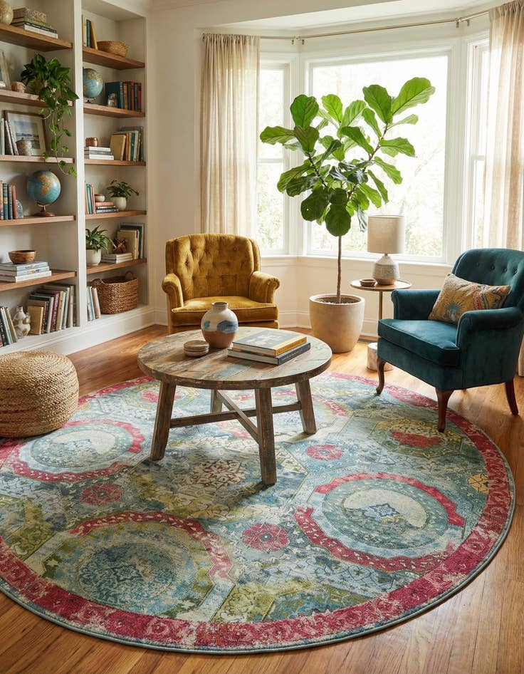 Detail image of 8' x 8' Santiago Round Rug