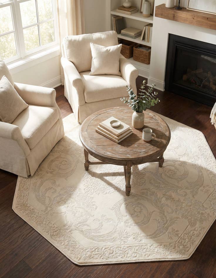 Detail image of 5' 3 x 5' 3 Finsbury Octagon Rug