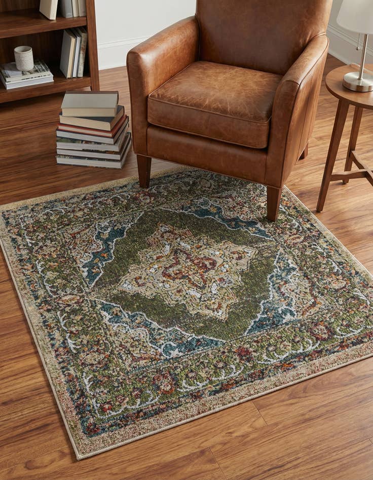 Detail image of 3' 3 x 3' 3 Isabella Square Rug