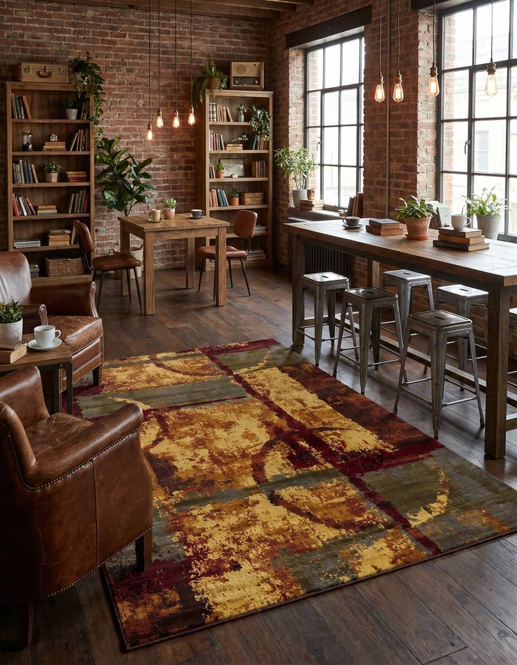 Detail image of 7' x 10' Coffee Shop Rug