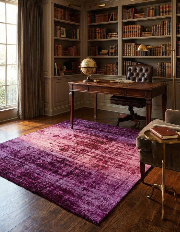 Detail image of 6' x 7' Hand Knotted Ultra Vintage Persian Wool Square Rug