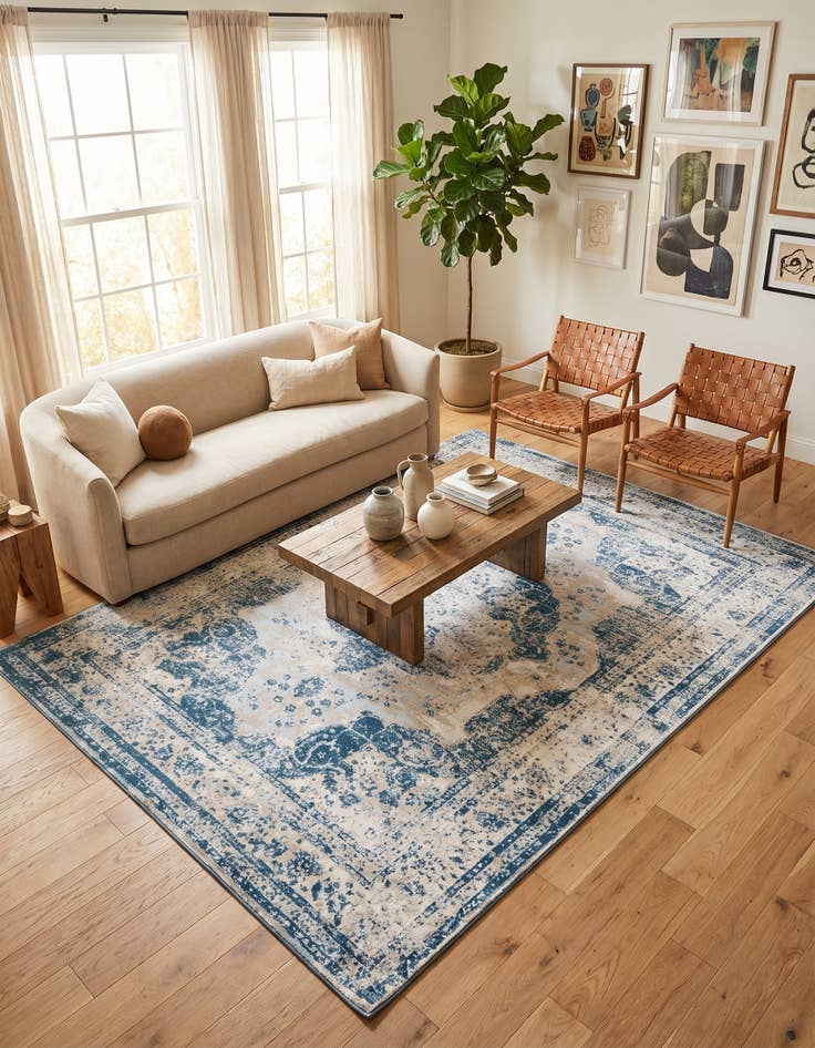 Detail image of 7' 10 x 10' Monaco Rug With Pad Bundle