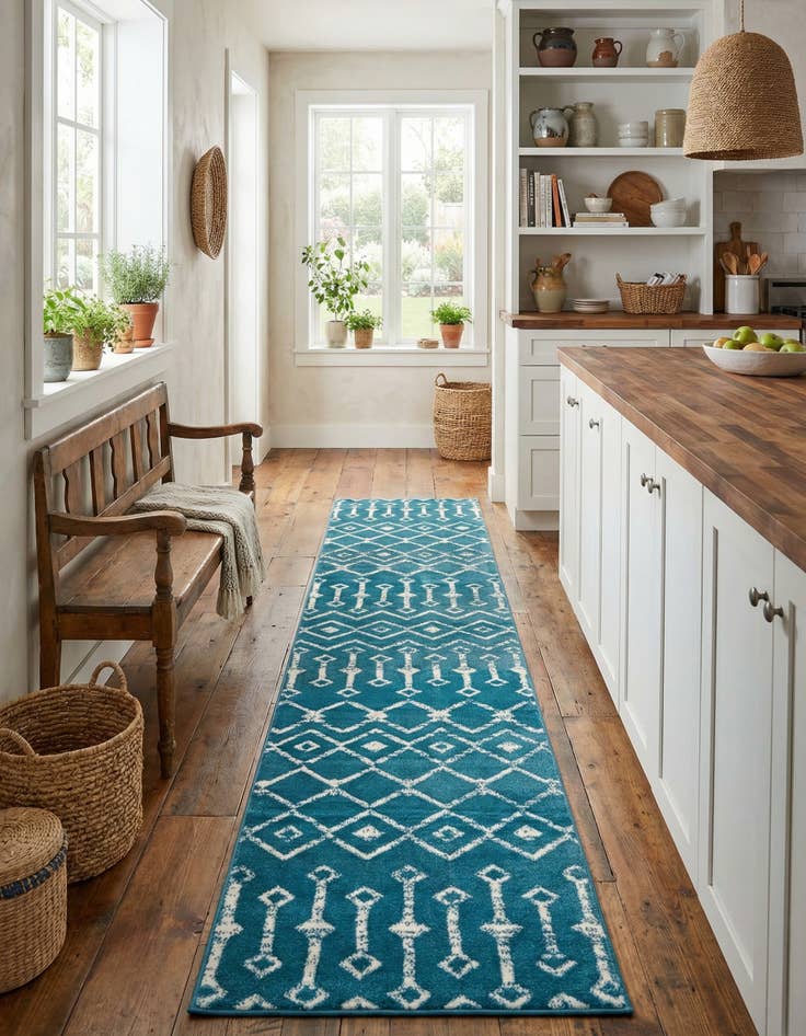 Detail image of 2' x 9' 10 Kasbah Trellis Runner Rug