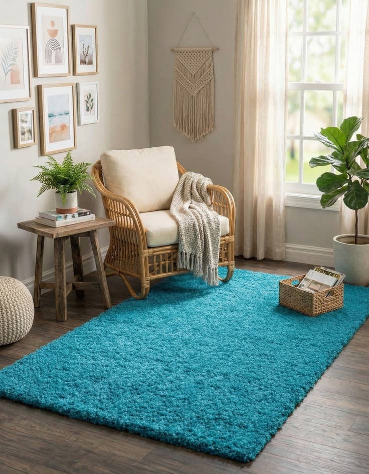 Detail image of 3' x 5' 3 Solid Shag Rug