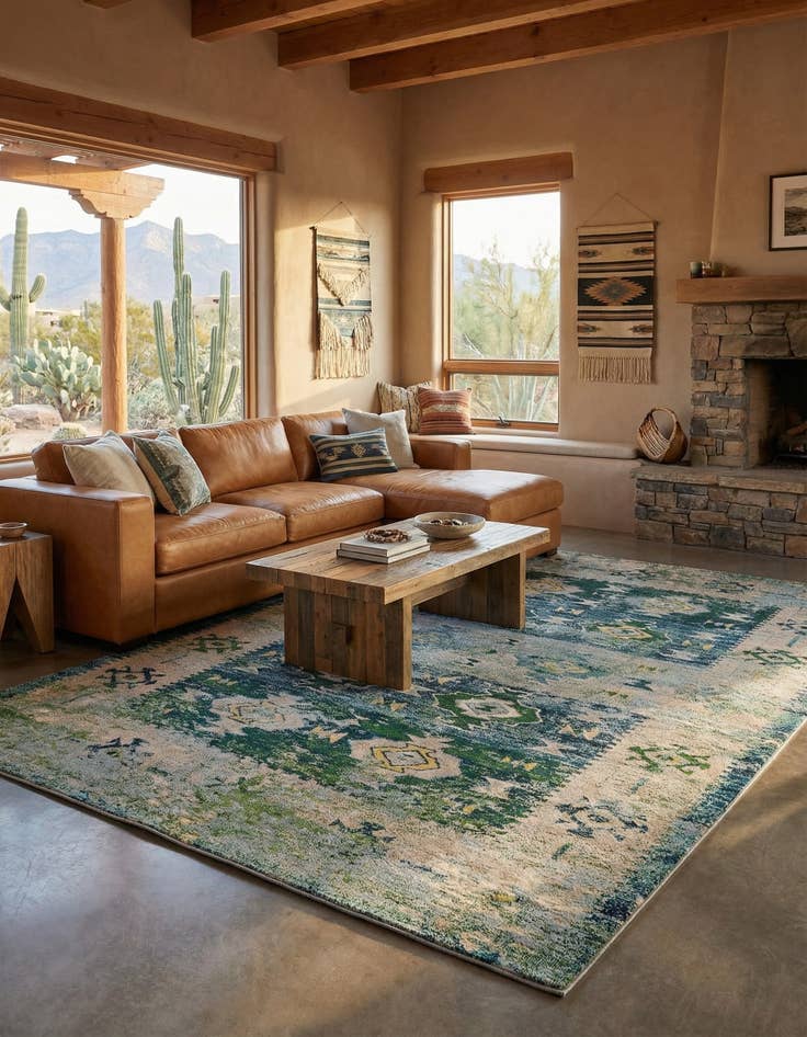 Detail image of 9' x 12' 2 Washable El Paso Rug