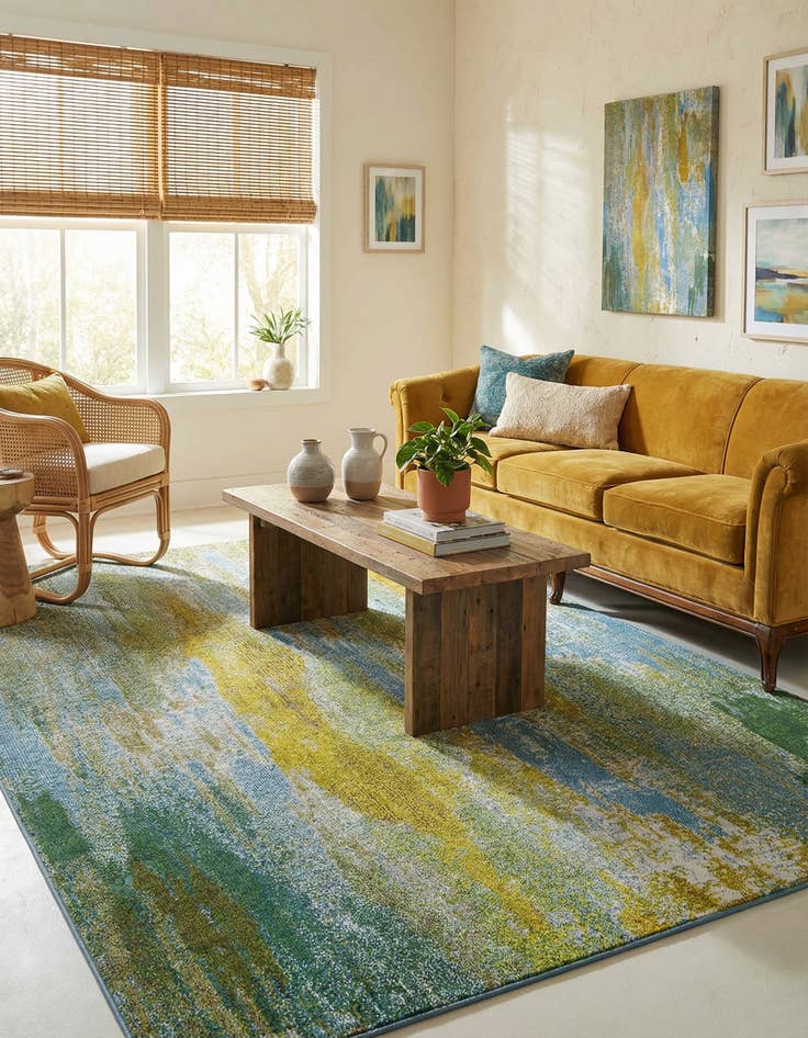 Detail image of 7' x 10'  Washable Barcelona Rug