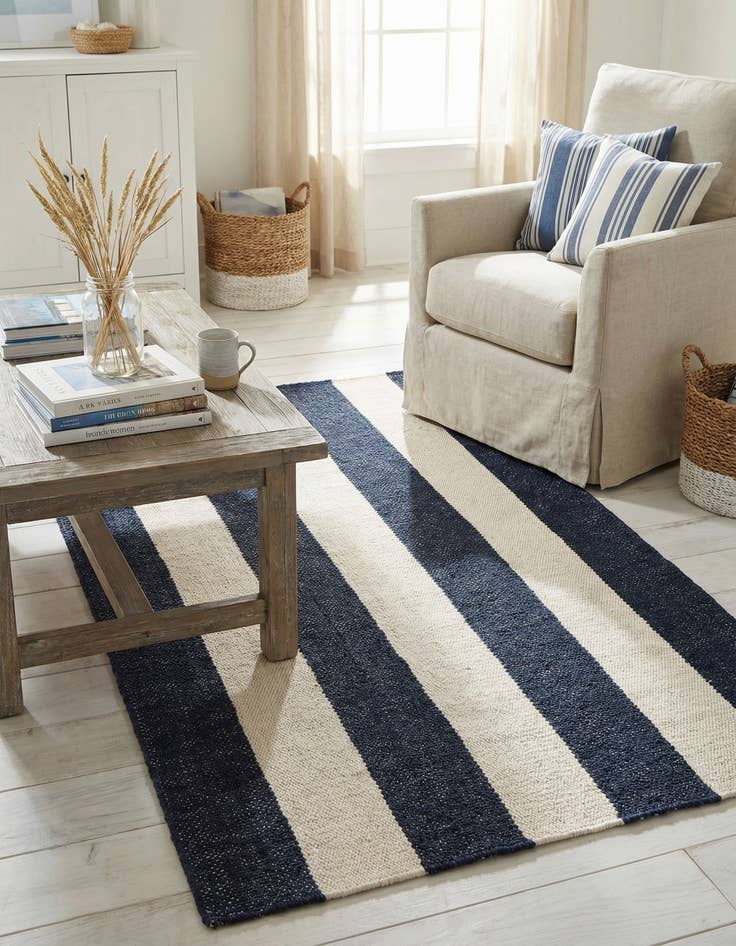 Detail image of 4' 1 x 6' 1 Hand Woven Jill Zarin Hamptons Rug