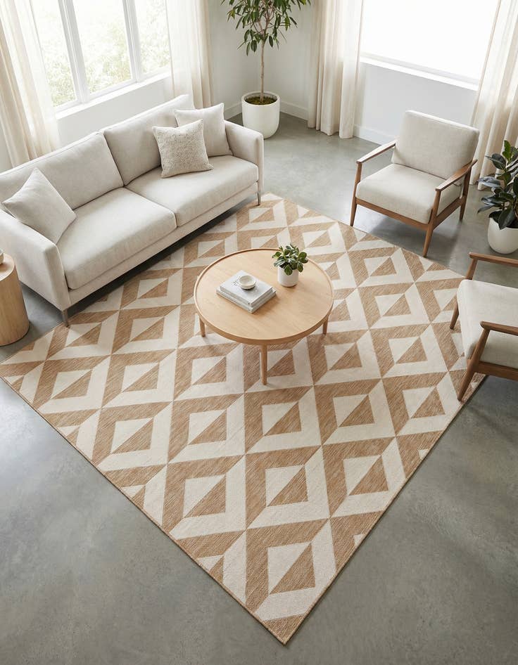 Detail image of 7' 10 x 7' 10 Washable Jill Zarin Napa Indoor / Outdoor Square Rug