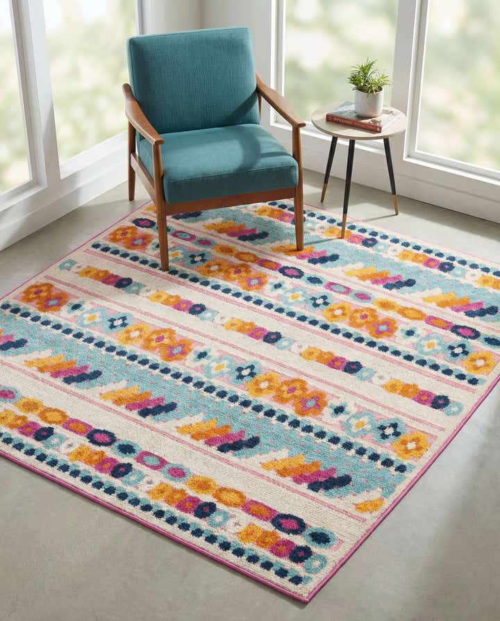 5' 3 x 5' 3 Easy-Clean Aruba Indoor / Outdoor Square Rug
