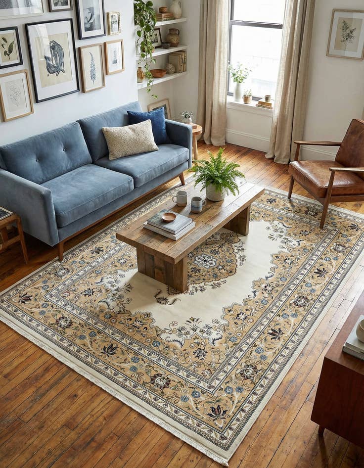 Detail image of 7' 10 x 10' Nain Design Rug