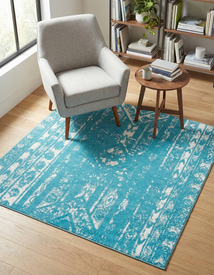 Detail image of 5' 3 x 5' 3 Lennon Square Rug