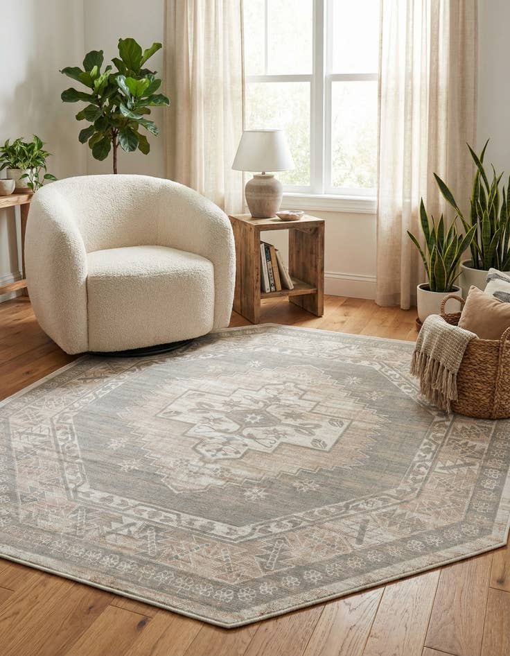 Detail image of  7' x 7' Whitney Octagon Rug