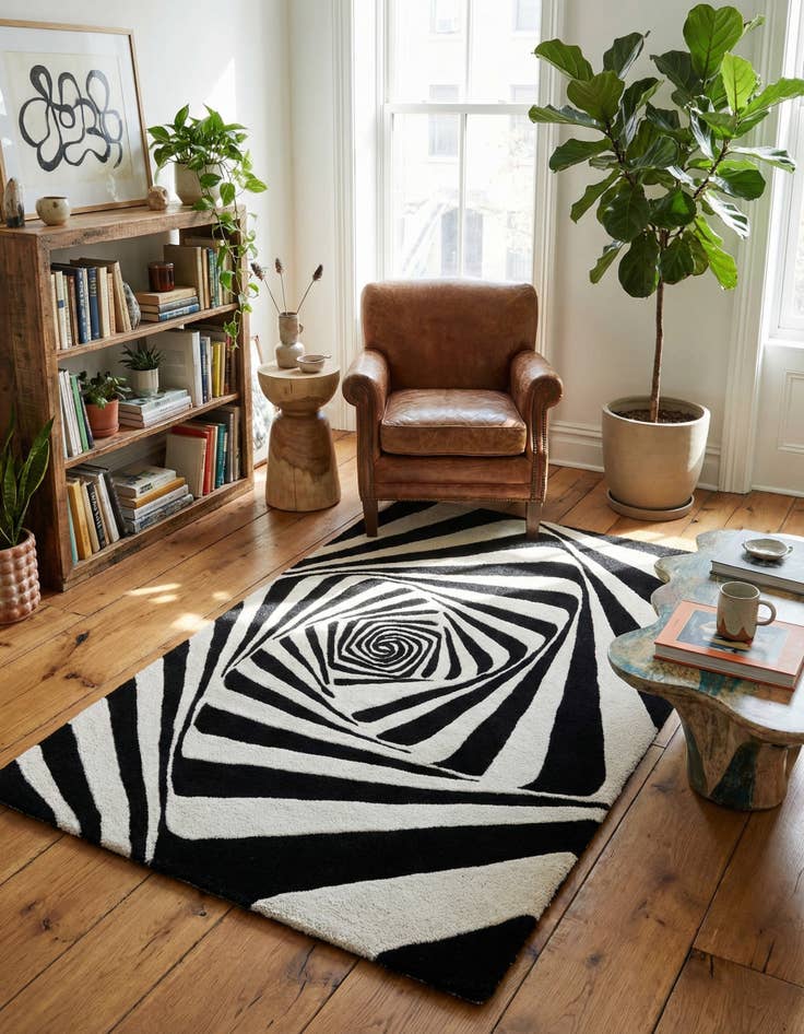 Detail image of 3' 3 x 5' 3 Vortex Wool Rug