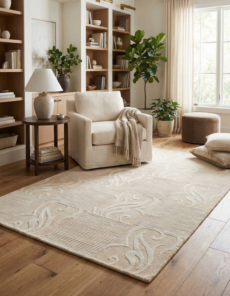 Detail image of 3' 11 x 6' Hand Knotted Darya Wool Rug