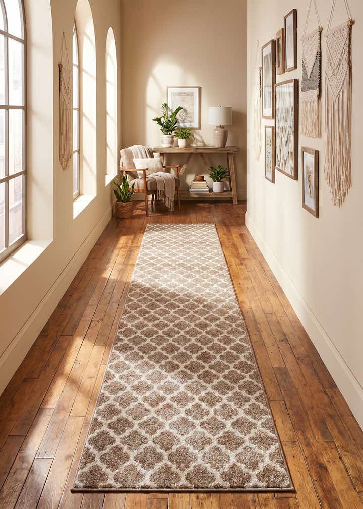 2' 7 x 19' 8 Lattice Runner Rug