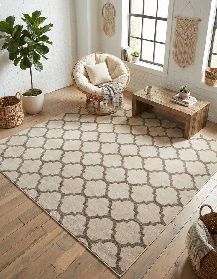 Detail image of 10' x 10' Trellis Square Rug