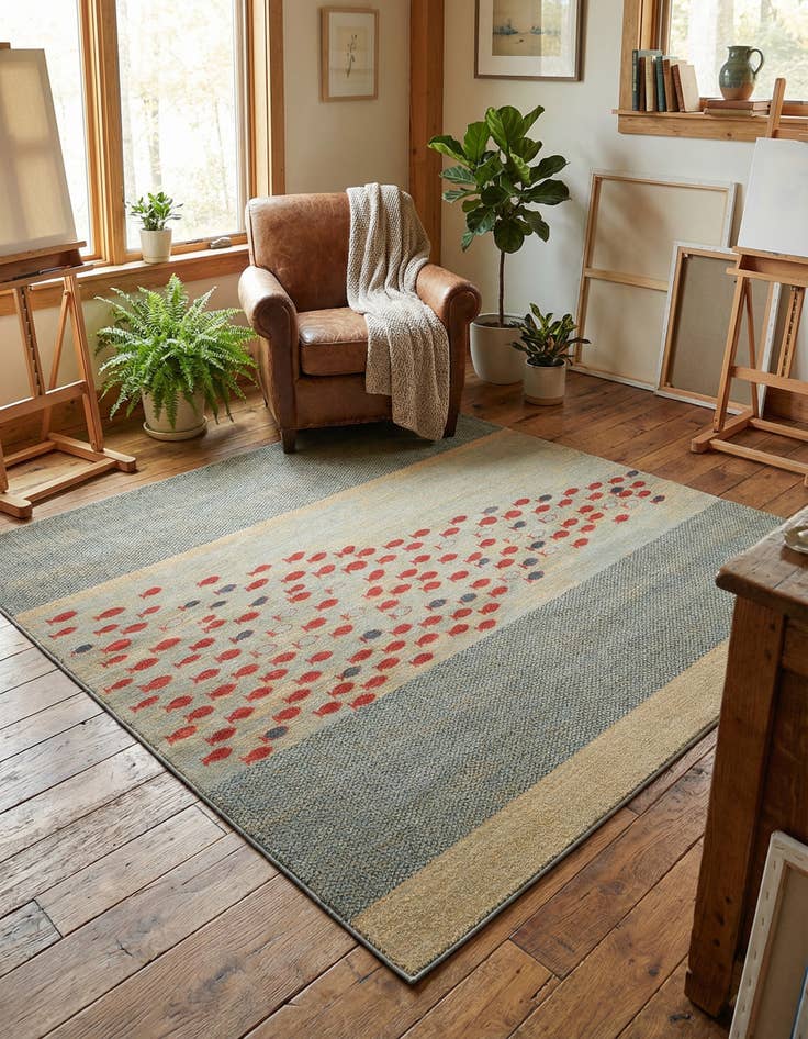 Detail image of 6' x 6' Kashkuli Gabbeh Square Rug