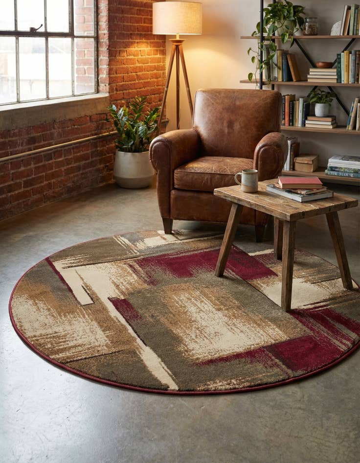 Detail image of 4' x 4' Coffee Shop Round Rug