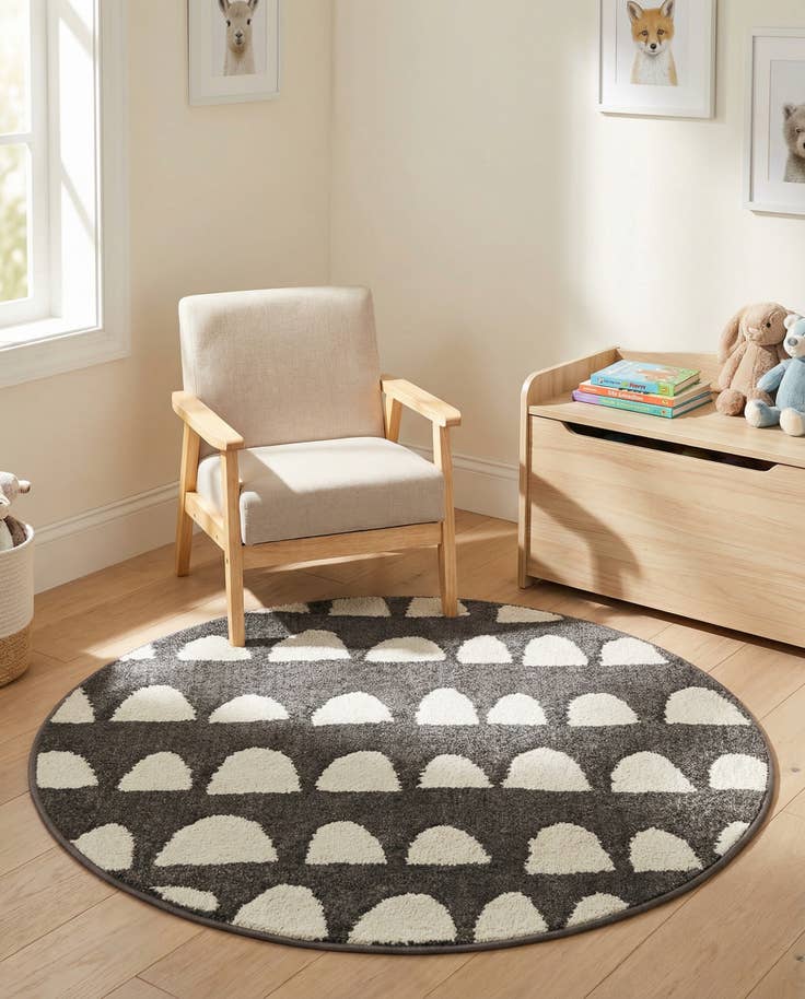 Detail image of 3' 3 x 3' 3 Whimsy Kids Round Rug