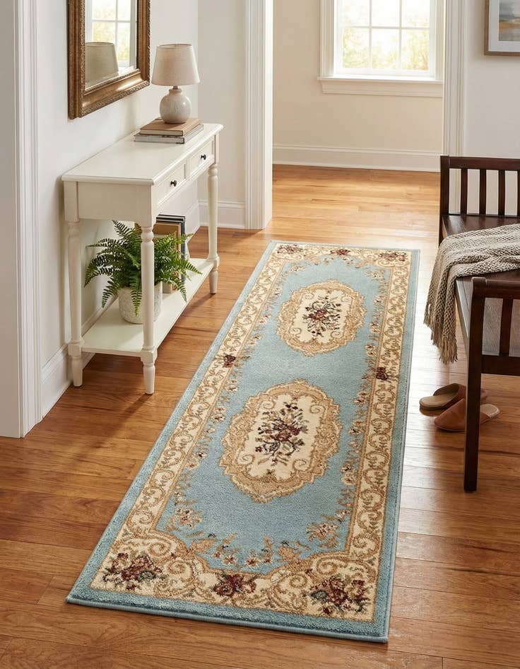 Detail image of 2' x 6' Classic Aubusson Runner Rug