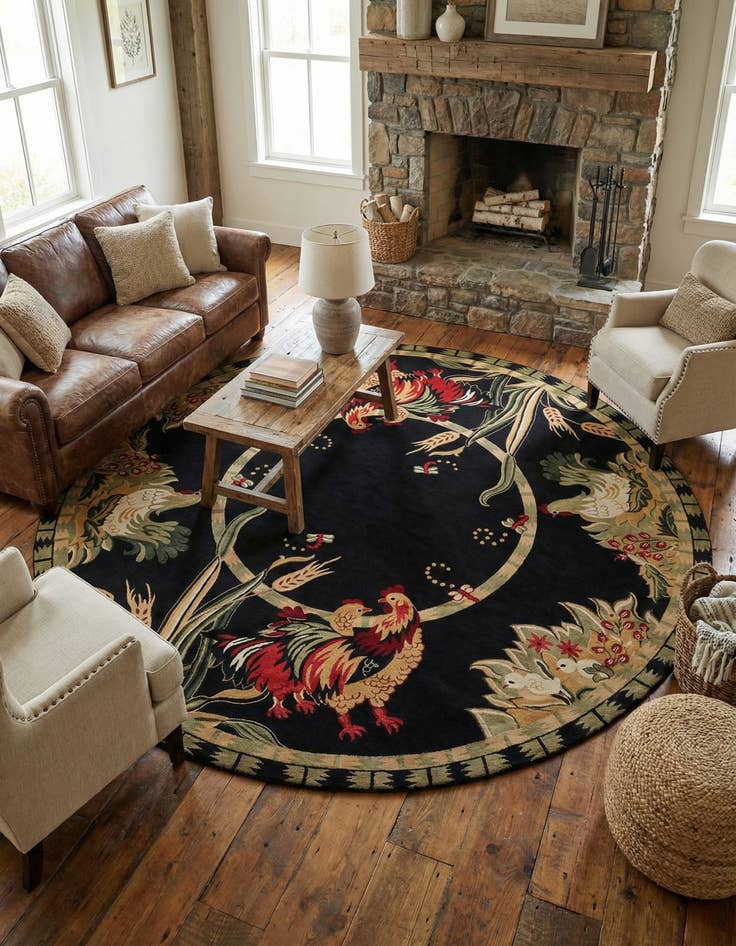 Detail image of 13' x 13' Country Round Rug