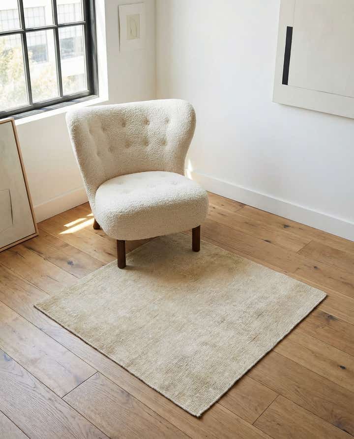 3' 3 x 3' 5 Hand Knotted Ultra Vintage Persian Wool Square Rug