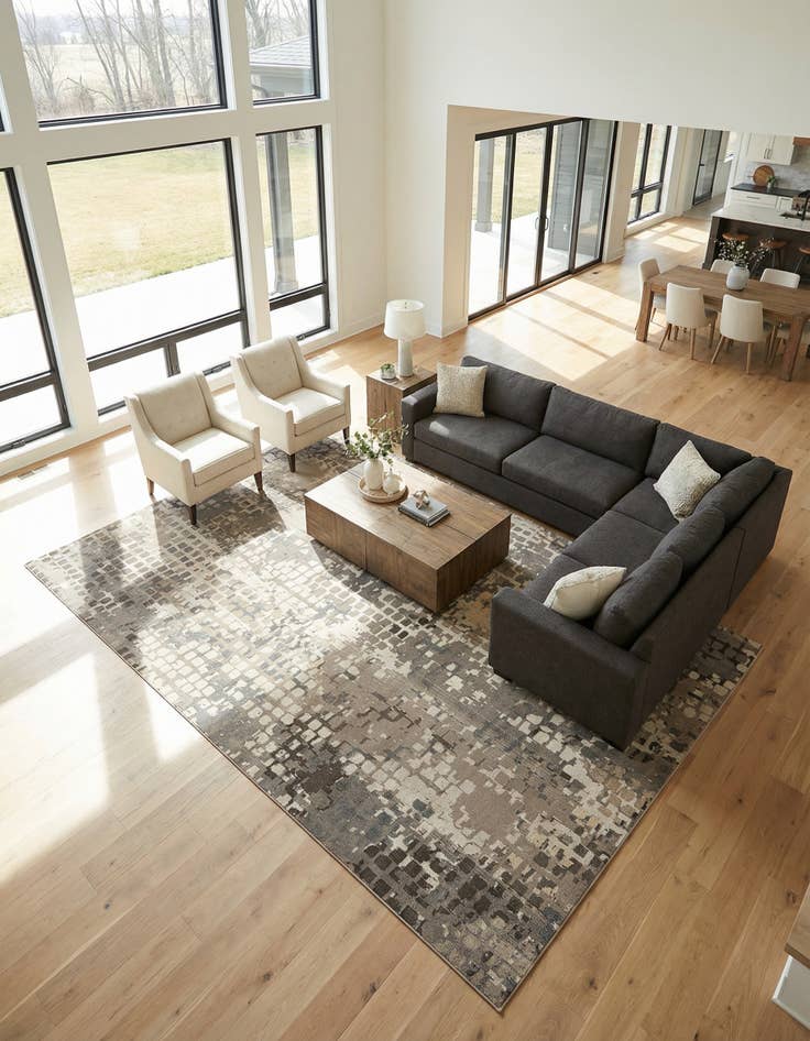 Detail image of 10' 6 x 16' 5 Washable Theia Rug