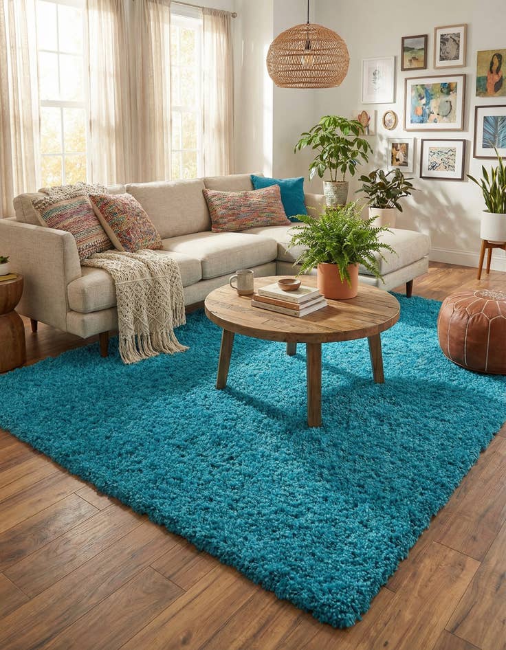 Detail image of 7' 10 x 10' Solid Shag Rug